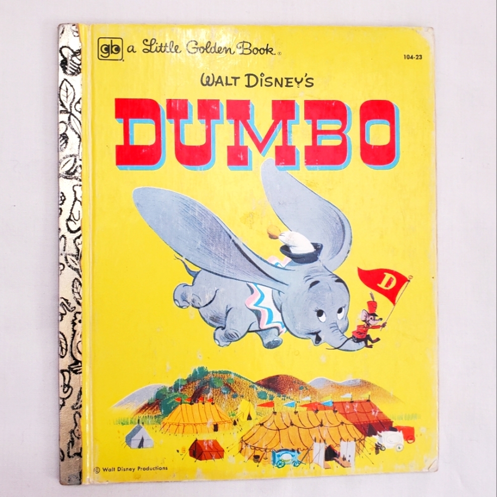 1981 Dumbo. Little Golden Book. Walt Disney. Elephant.